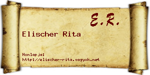Elischer Rita névjegykártya